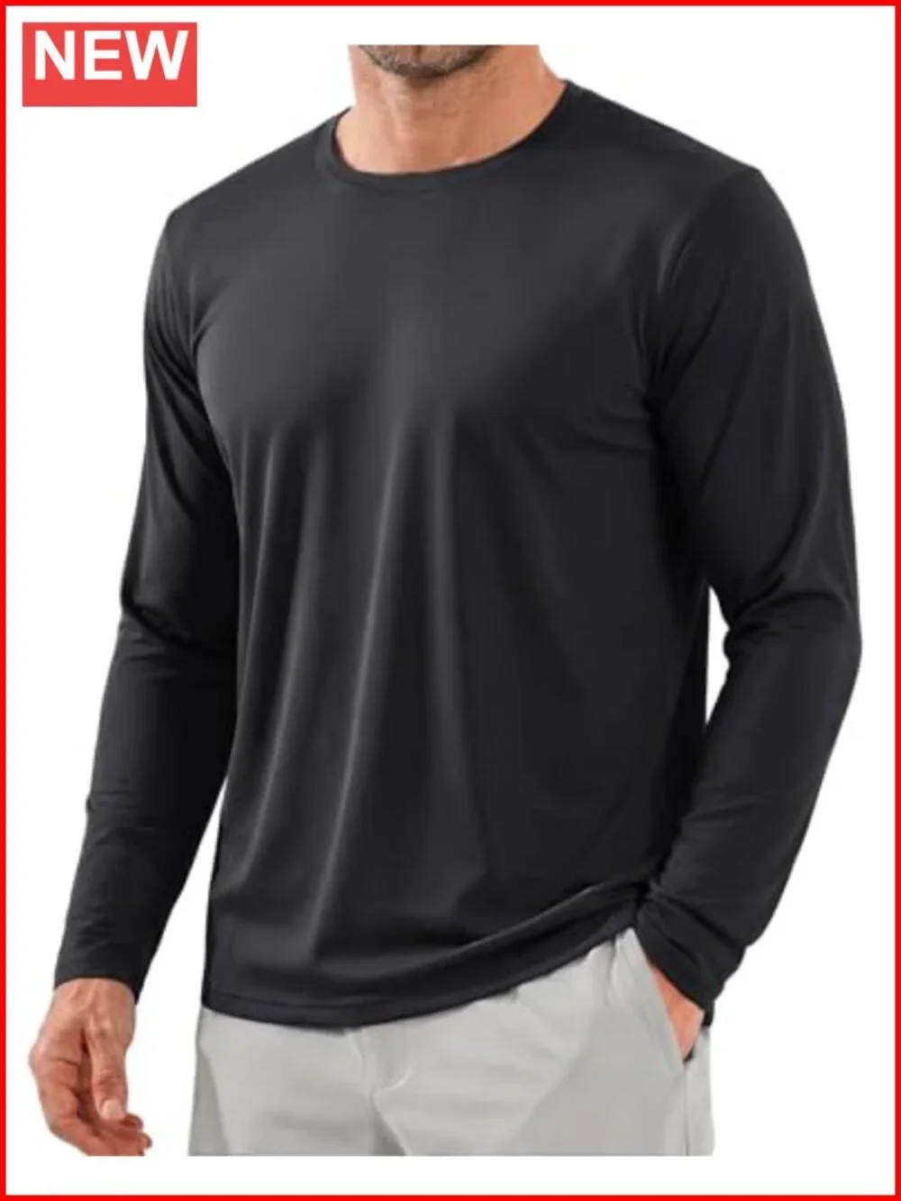 Men's UPF 80+ Sun Shirt Long Sleeve Rash Guard Quick Dry SPF UV Protection
